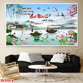 Mua Tranh Canvas Treo Tường Phòng Khách - Tranh Chữ Thư Pháp