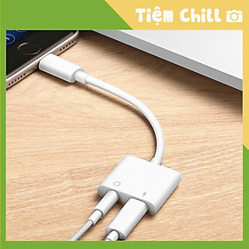 Mua Jack cáp chuyển đổi tai nghe có mic iphone 7 8 plus X sang 3 5 mm và sạc 2in1   JACK  2IN1 