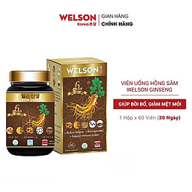 Viên Uống Bồi Bổ Sức Khỏe Từ Hồng Sâm Welson Ginseng hộp 60 viên