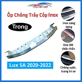 Ốp chống trầy cốp trong Vinfast Lux SA 2020-2021-2022 Inox sáng bóng