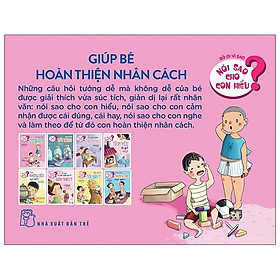 Bộ sách nói sao cho con hiểu - giúp bé hoàn thiện nhân cách