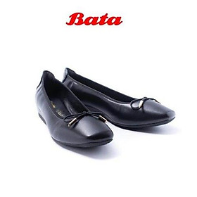 Giày bẹt nữ giấu gót màu đen Thương hiệu Bata 551-6679