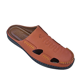 Dép Bít Mũi Nam Da Bò Thật TiTi ĐÔ Cao Cấp GSB2010d