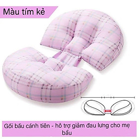 Gối bầu cánh tiên gối ôm bà bầu hỗ trợ giảm đau lưng cho mẹ bầu