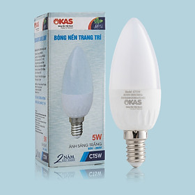 Mua Bóng đèn nến led trang trí sáng trắng  sáng vàng 3W 5W E14 Okas