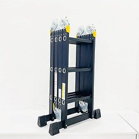 Mua Thang nhôm gấp 4 đoạn Sumika SKM203 NEW (chữ A - 1.73m  chữ I - 3.58m)  14 tư thế sử dụng  tải trọng 150kg  sơn tĩnh điện  chống trầy xước  khóa chốt cao cấp  nhiều đế cao su chống trượt