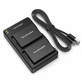 Mua Bộ 2 pin và đế sạc RAVPower RP-BC019 tương thích Canon LP-E8  2000mAh - Hàng Chính Hãng
