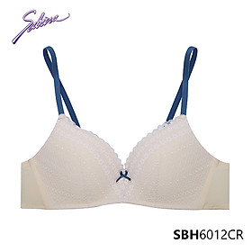 Áo Lót Không Gọng Mút Dày Vừa Màu Trắng Phối Vàng Kem Soft Doomm By Sabina SBH6012CR