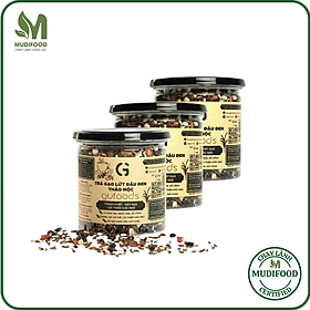 Combo 3 Hộp Trà Gạo Lứt Đậu Đen Gufoods Vị Thảo Mộc, Khổ Qua Rừng, Cúc Long Nhãn (Mỗi Hộp 500g) - Thanh Mát, Ngủ Ngon, Giải Nhiệt, Tốt Cho Sức Khỏe