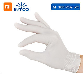 Hộp 100 cái găng tay pvc dùng một lần Youpin INTCO Disposable Nitrile Gloves For Home Clean Medical