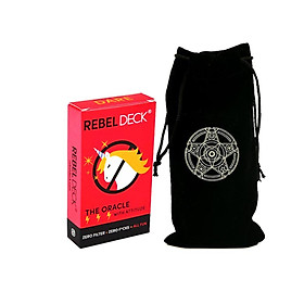 Combo Bộ Bài Bói Tarot REBEL DECK - The Oracle with Attitude - Oracle Deck (60 Cards) và Túi Nhung Đựng Tarot