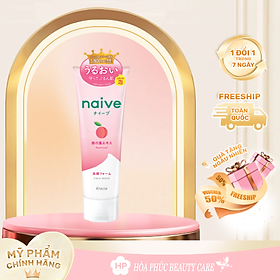 Sữa Rửa Mặt Sạch Sâu Chiết Xuất Lá Đào Kracie Naive Face Wash (Peach Leaf) - Tuýp 130G