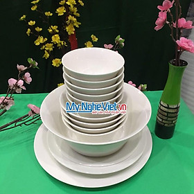 Bộ Bàn Ăn 14 sản phẩm Tulip Ngà  141428000 Minh Long