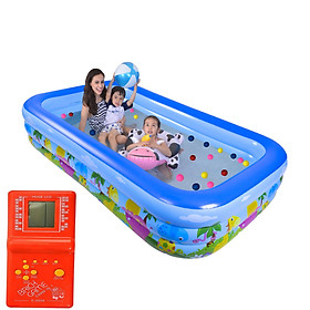 Mua Bể bơi 3 tầng 2m6 có họa tiết  có đấy chống trượt tặng kèm máy chơi game điện tử cổ điển (giao màu ngẫu nhiên)