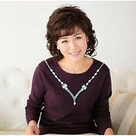 Tóc giả cho quý cô trung niên - tặng lưới - hình thật