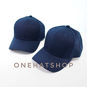 Hình ảnh Nón kết trơn đẹp vải xanh Navy fom nón Baseball/Ball cap Brand One Hat