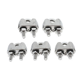 5pcs/lot 304 Stainless Steel Saddle Clamps Cable Wire Rope Clip Fasteners M3/M4/M5/M6 2mm/3mm/4mm/5mm/6mm/8mm