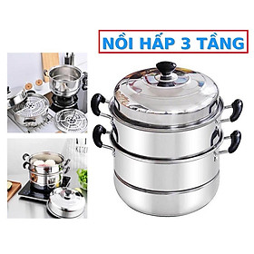 Mua NỒI HẤP INOX ĐA NĂNG 3 TẦNG CAO CẤP