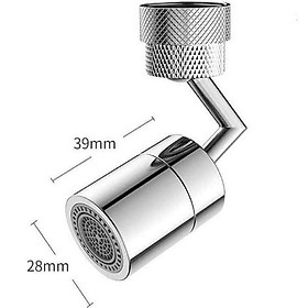 Đầu nối tăng áp xoay 720 độ thiết kế thông minh lắp vòi nước chậu rửa bát chén inox