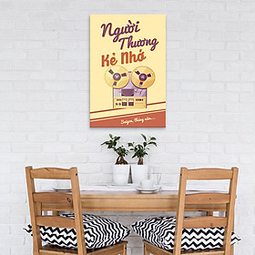 Mua Tranh vintge chữ typo đẹp  Người thương kẻ nhớ  W2204 - khổ đứng