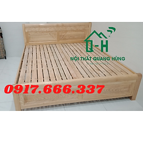 GIƯỜNG NGỦ GỖ SỒI NGA 1M8X2M DÀNH CHO GIA ĐÌNH