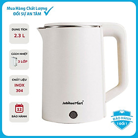 Mua Ấm Đun Nước Siêu Tốc Cao Cấp 3 Lớp JB-1342 Dung Tích 2.3L (Trắng)  Tự Ngắt Khi Sôi - Hàng chính hãng