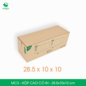 MC3 - 28.5x10x10 cm - 100 Thùng hộp carton đóng hàng
