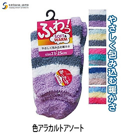 Tất nữ cổ lửng họa tiết viền acrylic 23-25cm - Hàng nội địa Nhật Bản, nhập khẩu chính hãng