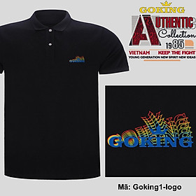 Logo lục sắc, mã logo.goking1. Áo thun polo nam nữ, form unisex. Áo phông cổ trụ Goking, vải cá sấu 3D, công nghệ chống nhăn Nhật Bản