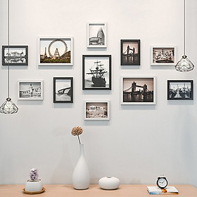 Bộ 11 Khung Ảnh Treo Tường KA1105 m2 Tặng Kèm Đinh Móc và Phụ Kiện