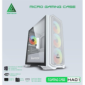 Mua Case Gaming VSP HA01 Mini Tower (Trắng) - Hàng chính hãng