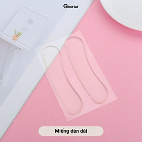 Miếng dán lót giày GOMTAT chất liệu silicon giảm đau, chống tuột gót chân -DEMSILI-HAN-9001 - Đệm dài