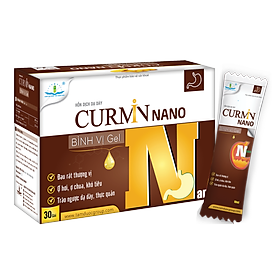 CURMIN NANO BÌNH VỊ GEL - DẠ DÀY CHỮ N Tâm Dược Hỗ Trợ Cho Người Đau Dạ Dày, Tá Tràng, Đại Tràng, Giảm Nhanh Cơn Đau Rát, Trào Ngược Hộp 30 Gói