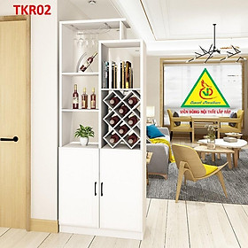 TỦ KỆ TRANG TRÍ KIÊM VÁCH NGĂN TKR02 - Nội thất lắp ráp Viendong Adv