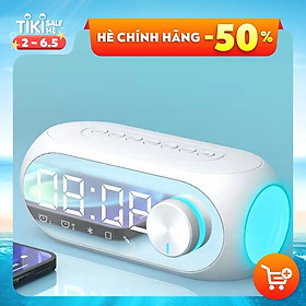 Mua Loa bluetooth PAGINI L00CLO01 hiển thị đồng hồ màn hình tráng gương hiển thị đèn led nghe đài  fm  radio báo thức – Hàng nhập khẩu