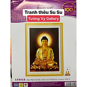 Mua Tranh thêu chữ thập Phật A di đà LV3416  kích thước 40 x 55 cm