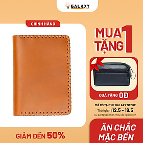 Ví Bóp Nam Nữ Nhỏ Mini Handmade Da Bò Thật Galaxy Store GVM - Hàng Chính Hãng