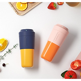 Máy xay sinh tố cầm tay - Cốc xay sinh tố - Máy xay cầm tay - Pin 3000mAh - 2 lưỡi dao Lưỡi dao INOX SUS 304 chống gỉ CÓ THỂ XAY ĐÁ - Dung tích 350ML