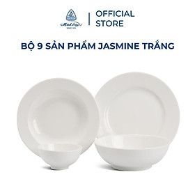 Mua Bộ Đồ Ăn Chén Dĩa Minh Long 09 Sản Phẩm - Jasmine Trắng