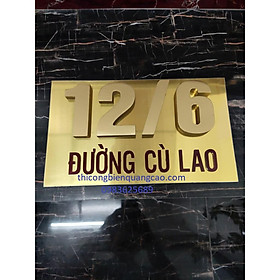 Mua Biển số nhà số và chữ nổi - Chất liệu alu gương vàng siêu đẹp
