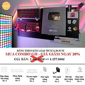 Mua Bảng lỗ Pegboard Dola Home kim loại cao cấp treo tường. Phù hợp đặt ở góc làm việc  trang trí nhà cửa