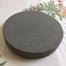 Đá Núi Lửa Nướng Thịt Không Khô - Không Cháy Khét - Không Độc ( Tròn 20cm x Dày 3cm )