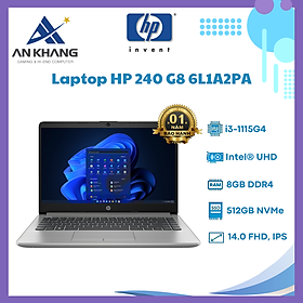 Hình ảnh Laptop HP 240 G8 6L1A2PA (i3-1115G4 | 8GB | 512GB | Intel UHD Graphics | 14' FHD | Win 11) - Hàng Chính Hãng - Bảo Hành 12 Tháng
