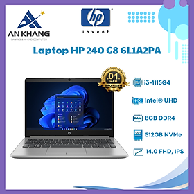 Hình ảnh Laptop HP 240 G8 6L1A2PA (i3-1115G4 | 8GB | 512GB | Intel UHD Graphics | 14' FHD | Win 11) - Hàng Chính Hãng - Bảo Hành 12 Tháng