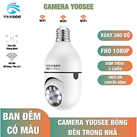 Mua Camera Yoosee bóng đèn thế hệ mới 3.0MP - xoay 360 độ  xem đêm có màu  mẫu mới 2022 - Hàng Nhập Khẩu