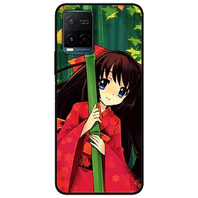 Ốp lưng dành cho Vivo Y21 - Vivo Y21s mẫu Anime Cô Gái Kimono Đỏ