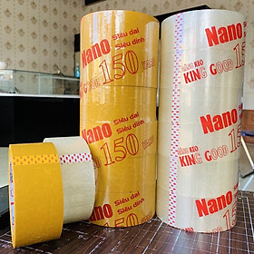 Cuộn băng keo Nano siêu dính , siêu dai gói hàng loại 150 yard ( nano loại tốt ) VDA111 - Đục