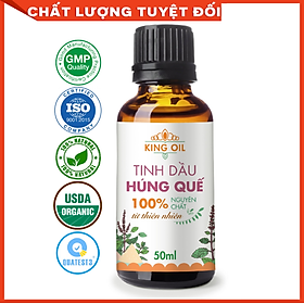 Tinh dầu Húng Quế 50ml nguyên chất từ thiên nhiên, xông phòng, khử mùi