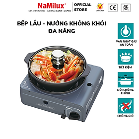 Mua Bếp Lẩu - Nướng Áp Chảo Cao Cấp NaMilux GS2923PF│Chống Gió Siêu Việt│Nồi Chống Dính Teflon Whitford│Hàng Chính Hãng