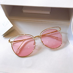 Kính râm Mắt mèo Kim loại gọng nhẹ thời trang cho nữ